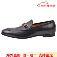 古馳（GUCCI）Jordaan馬銜扣休閑鞋男款黑色 42