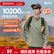 網(wǎng)易嚴選25新品210g搖粒絨打底衫雙面抓絨衣保暖高彈透氣抗靜電不易變形 A款-210g吸濕排汗抓絨衣-曠野綠 半拉鏈 L