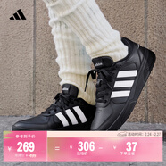 adidas COURTBEAT休閑舒適低幫籃球風(fēng)板鞋男女阿迪達斯官方輕運動(dòng) 黑色/白色   40