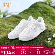 361°運動(dòng)女鞋春夏季透氣開(kāi)學(xué)厚底增高小白休閑板鞋子女682426611-1