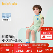 巴拉巴拉童裝男童短袖套裝兒童兩件套速干寶寶衣服2025夏裝潮208225119110