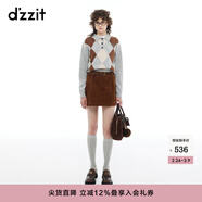 DZZIT地素針織衫冬季英倫學(xué)院風(fēng)復古美拉德配色套頭毛衣女 淺灰色 常規 XS