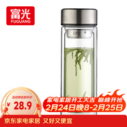 富光雙層玻璃杯大容量帶茶隔水杯高硼硅泡茶杯子商務(wù)男士辦公杯