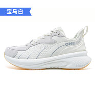 玩覓（ONEMIX）男鞋運動(dòng)鞋輕便減震秋冬跑步鞋女款超輕旅游鞋男休閑鞋 寶馬白 38 腳長(cháng)24.0cm