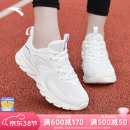 安踏運動(dòng)鞋女鞋春季新款防水皮面跑步鞋休閑鞋百搭輕便軟底減震小白鞋 【夏款-皮網(wǎng)透氣】象牙白 38 (235mm)
