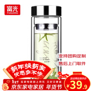 富光玻璃杯大容量玻璃茶杯泡茶杯水杯隔熱男便攜辦公商務(wù)花茶杯子 透明 320ml