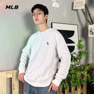 美職棒（MLB）官方男女情侶衛(wèi)衣小標(biāo)長(zhǎng)袖寬松洋基隊(duì)NY上衣休閑運(yùn)動(dòng)套頭衫 芝加哥/米白色/建議拍小一碼 XS 160/84A