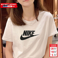 耐克（NIKE）T恤女裝 2025夏季新款運動(dòng)服全棉柔軟舒適透氣休閑圓領(lǐng)上衣短袖 主推/全棉柔軟親膚 L (165/88A)