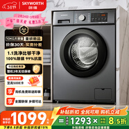 創(chuàng  )維滾筒單洗10公斤洗衣機全自動(dòng)家用 宿舍租房  除菌螨變頻一級能效F100GB（E）_鈦金灰