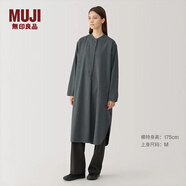 MUJILabo 女式 起毛斜紋 連衣裙 女裝裙子冬季長(cháng)裙純棉 AF00NA4A 炭灰色 M （160/84A）