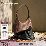 暇步士（Hush Puppies）單肩包女大容量掛耳HOBO包隨性風(fēng)格手提包女神節禮物禮物 黑色HA-157237275