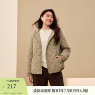 纖莉秀【連帽保暖棉服】大碼女裝百搭舒適短外套胖mm2025冬裝新款3956 卡其色 3XL
