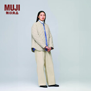 MUJI女式 可水洗 絎縫夾克 女外套長(cháng)袖秋冬款女裝菱格棉服BD0YTA4A 象牙色 M (160/84A)