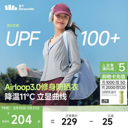 蕉下（beneunder）防曬衣女外套涼感修身短款辣妹防紫外線(xiàn)女AL119烏云灰L