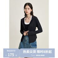 獨束大碼女裝【小涼傘】修身涼感防曬衣女微胖mm夏日百搭清新防曬服 靜謐黑 3XL (尺碼：5) 拍前和客服確認尺碼