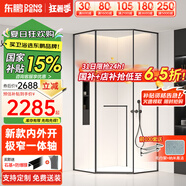 東鵬（DONGPENG）東鵬2025新款淋浴房鉆石型洗澡房浴室干濕分離玻璃隔斷淋浴間 雅黑 1000*1200*2000 升級1.0壁厚不銹鋼+隱藏一體軸