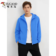 啄木鳥(niǎo)（TUCANO）春秋外套女2026新款寬松短款連帽風(fēng)衣休閑開(kāi)衫上衣小香風(fēng)夾克 藍色【雙層外套】男 M 80-100斤
