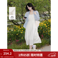 茵曼（INMAN）章若楠同款歐若風(fēng)天絲薄開(kāi)衫女裝襯衫2026夏季新品長(cháng)袖襯衣 吊帶裙田園杏-18322336 M