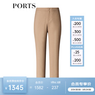 PORTS寶姿女裝秋季新款氣質(zhì)通勤小腳口休閑褲ALD9P005QWF 駝色 M (6)