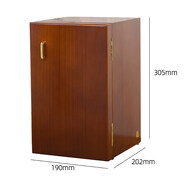 可鎖實(shí)木珠寶三金珠寶收納盒耳環(huán)手鐲項煉金木制首飾盒2025新風(fēng)格 柜式立方6層帶鎖-大號 19*20*30cm