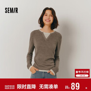 森馬（Semir）森馬毛衣女短款假兩件含羊毛針織衫24冬新款保暖內搭109724107015