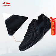 李寧男鞋運動(dòng)鞋男跑鞋新款輕便舒適透氣跑步鞋休閑鞋 黑色（軟彈舒適） 39
