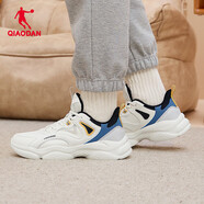 喬丹運動(dòng)鞋男 26夏新款革面防風(fēng)保暖休閑鞋舒適老爹鞋跑步鞋男 象牙色/隨影藍(革面版) 39