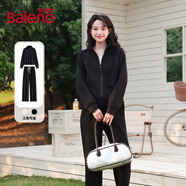 班尼路（Baleno）運動(dòng)休閑套裝女2026春秋季新款氣質(zhì)減齡立領(lǐng)衛衣外套闊腿褲兩件套