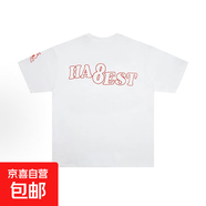 夏季新款灰色短袖 T 恤女寬松顯瘦圓領(lǐng)設計胸前藍色字母印花 CX7218白色 L