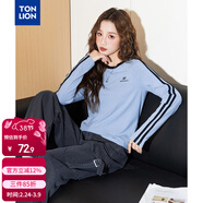 唐獅（TonLion）2025秋女圓領(lǐng)領(lǐng)口撞色側邊織帶長(cháng)袖T恤