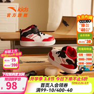 安踏兒童運動(dòng)鞋嬰兒學(xué)步鞋男女寶寶鞋子2026年春季0-3歲小童保暖板鞋 【高幫】白/大學(xué)紅/黑0080-1 20