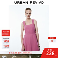 UR2025春季新款女裝休閑甜美風(fēng)鏤空短款連衣裙UYY750049 淡玫紅 S