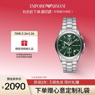 EMPORIO ARMANI阿瑪尼飛行員系列 多功能三眼計時(shí)手表男士情人節送男友AR11529