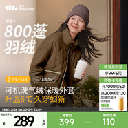 蕉下（beneunder）氣絨服立領(lǐng)輕量保暖防風(fēng)秋冬女士氣絨外套顯瘦舒適CL186 松露棕 尺碼偏大介意勿拍 S 尺碼偏大介意勿拍