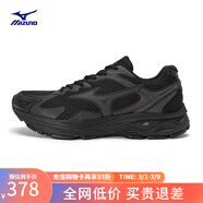 美津濃（MIZUNO）RACER S 軟底輕便運動(dòng)跑步鞋男女同款緩震透氣休閑慢跑鞋 01/黑色 41 (265mm)