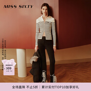 MISS SIXTY磨毛牛仔褲女高彈黑色提臀修身顯瘦鉛筆褲 黑色 24