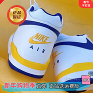 耐克（NIKE）男鞋 Flight 皮革運動(dòng)鞋 AJ兄弟款防滑耐磨高幫籃球鞋 BQ4212-102/AJ4兄弟款紫金湖人隊 40