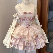 洛麗塔JSK甜辣純欲溫柔芭蕾風(fēng)生日l(shuí)olita連衣裙可愛(ài)二次元cos服 薔薇執事+裙子+脖套+手袖 普通飛機盒 2XL  都有普通飛機盒