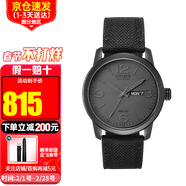 西鐵城（CITIZEN）光動(dòng)能手表男皮帶夜光商務(wù)時(shí)尚潮流男士騷橙男表送禮情人節 酷黑BM8475-00F