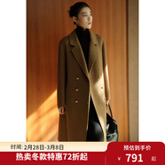 獨束大碼女裝【琥珀大衣】全羊毛呢大衣2024年冬新款質(zhì)感優(yōu)雅新復古 橄欖棕 2XL (尺碼：4)