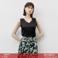 顏域白色打底背心女士2024新款春季時(shí)尚通勤內搭氣質(zhì)百搭無(wú)袖上衣 黑色 S 36