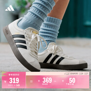 adidas「T頭鞋」VL COURT復古休閑板鞋德訓鞋男女阿迪達斯輕運動(dòng) 漢玉白/黑色/樹(shù)脂黃 (推薦女生買(mǎi)小半碼)   42