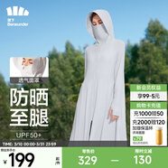 蕉下（beneunder）防曬衣女防紫外線(xiàn)夏季薄款防曬服女士披肩服短外套 煙霧灰/升級長(cháng)款