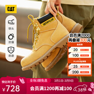 卡特（CAT）經(jīng)典大黃靴馬丁靴男鞋SecondShift牛皮鋼頭防護戶(hù)外工裝靴子男 黃色P89162 40