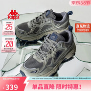 卡帕（Kappa）官方羽翼背靠背老爹鞋男春季厚底增高休閑運動(dòng)鞋子男 香草綠 43