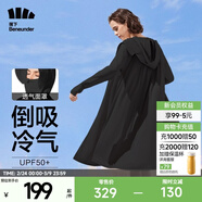 蕉下（beneunder）防曬衣女防紫外線(xiàn)夏季薄款防曬服女士披肩服短外套 云碳黑/升級長(cháng)款