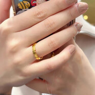 Caokit Keeiy老鳳凰999純銀足銀ins風(fēng)甜美心形立體愛(ài)心戒指時(shí)尚個(gè)性食指戒指環(huán) 美碼6號同款