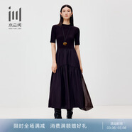 水云間女裝 內搭日常簡(jiǎn)約高腰大裙擺連衣裙冬季新款 酒紅 L