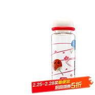 杯具熊（BEDDYBEAR） 漁夫帽玻璃杯女學(xué)生便攜水杯韓國帶蓋透明卡通印花杯子隨手杯 白色扇子430ml