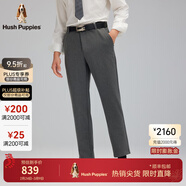 暇步士（Hush Puppies）【舒適有彈】男裝冬季舒適保暖磨毛長(cháng)褲 霜灰色 38